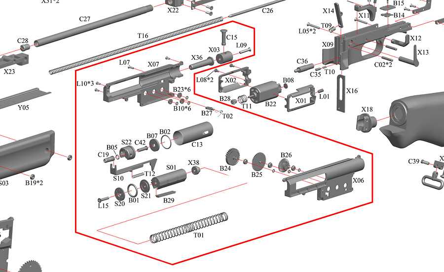 m4 airsoft gun parts diagram