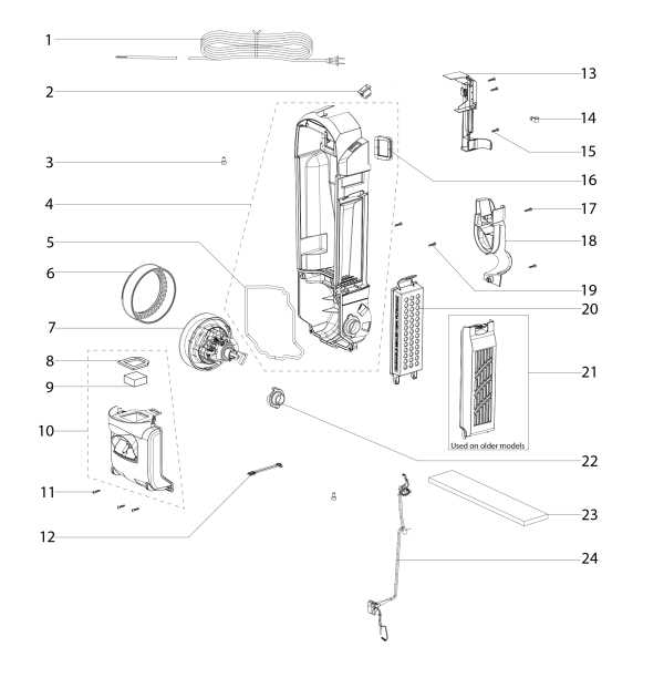 oreck xl parts diagram