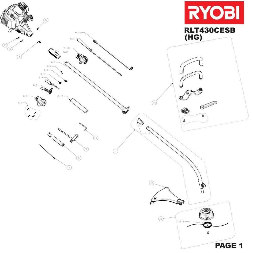 craftsman weed trimmer parts diagram