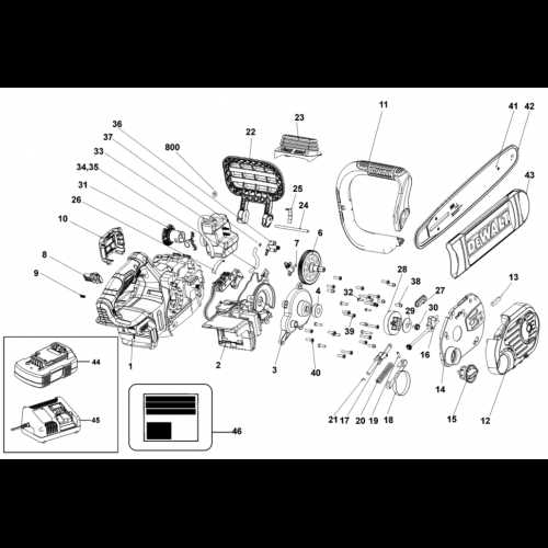 dewalt chainsaw parts diagram