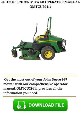 john deere ztrak 997 parts diagram