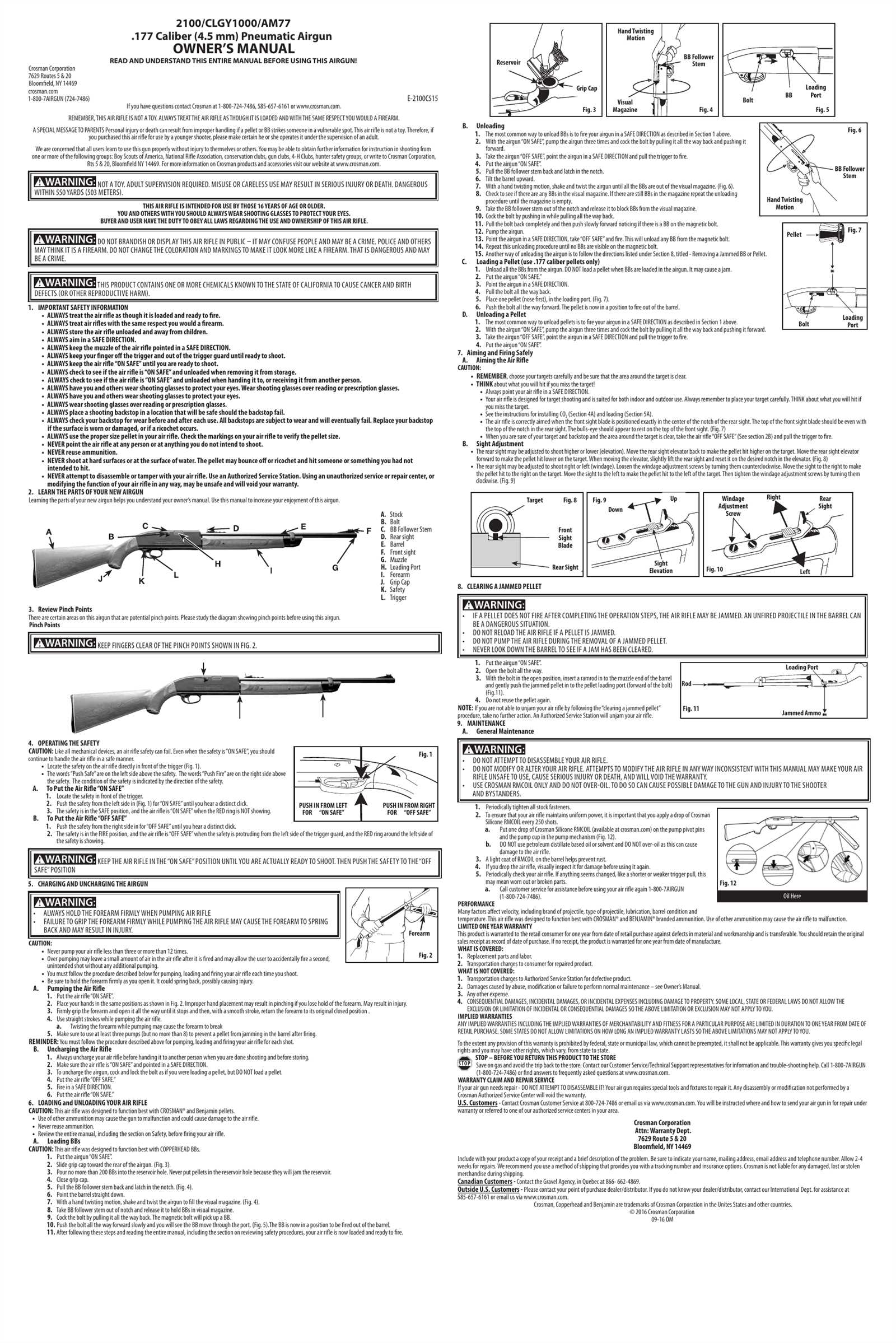 crosman legacy 1000 parts diagram