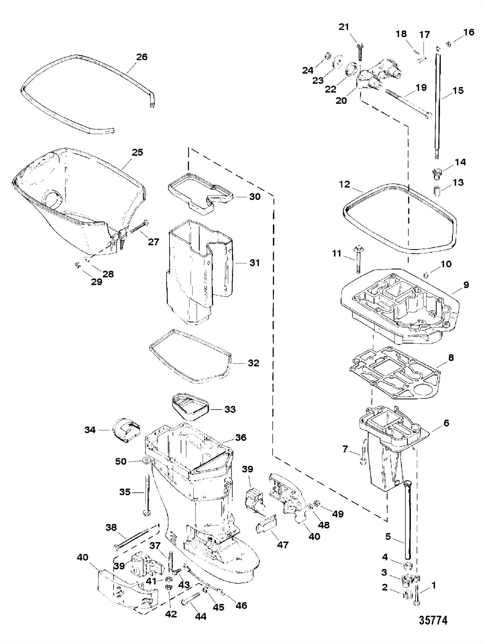 40 hp mercury outboard parts diagrams