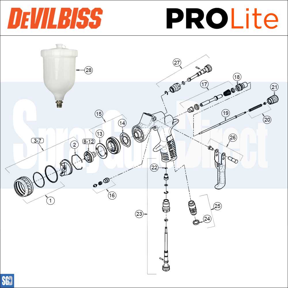 hvlp spray gun parts diagram