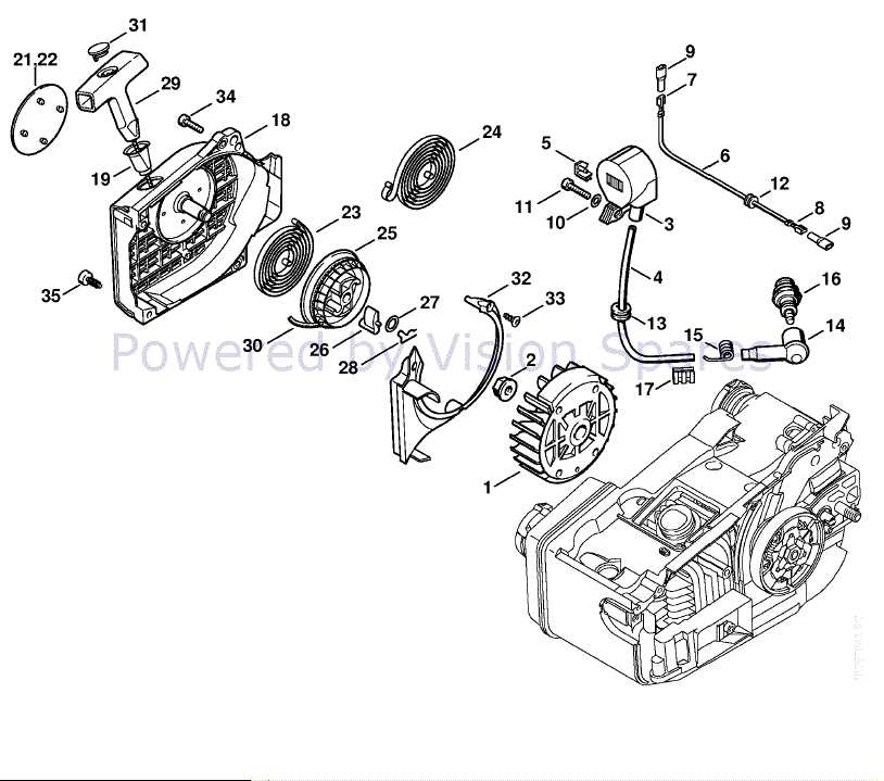 stihl ms200t parts diagram