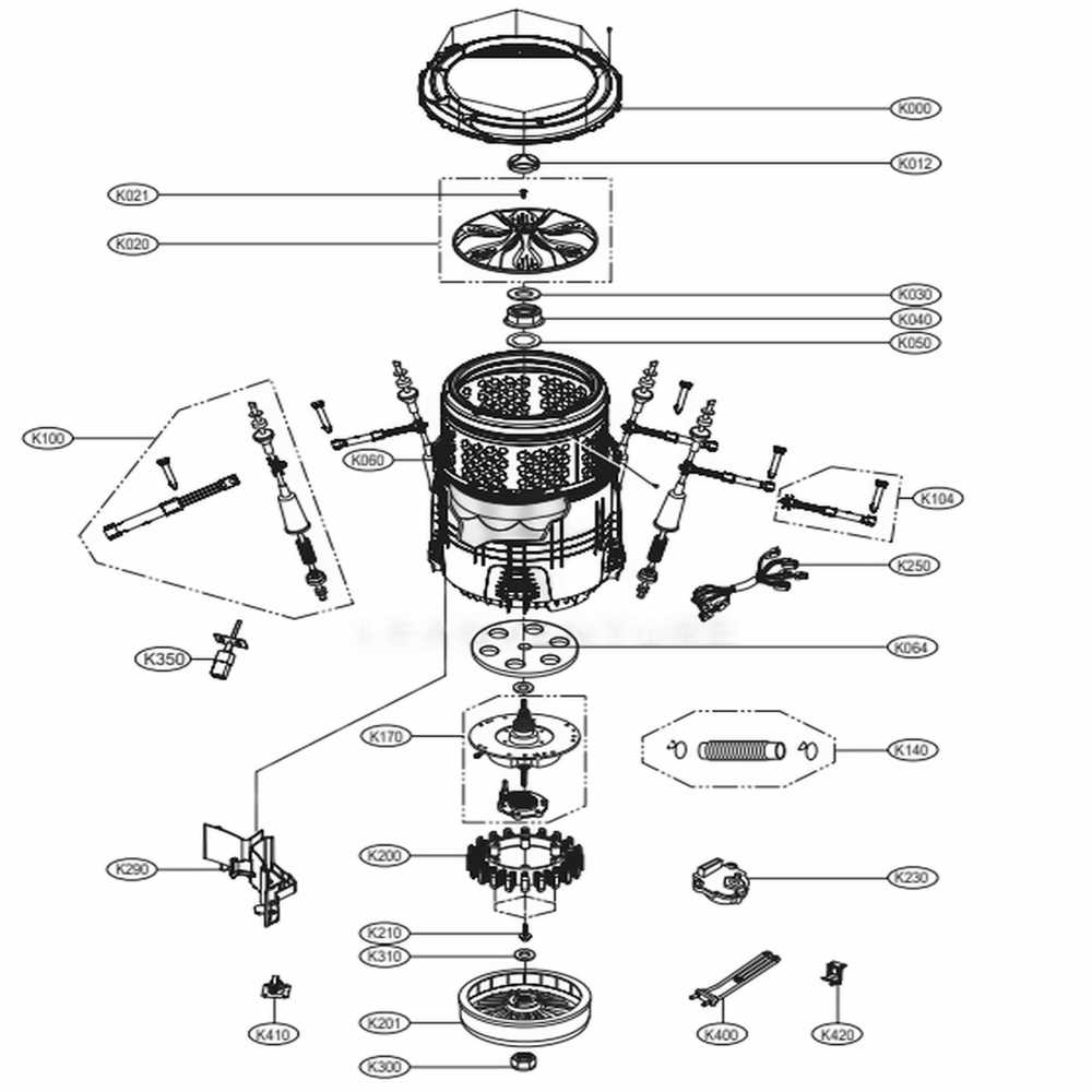 lg front load dryer parts diagram