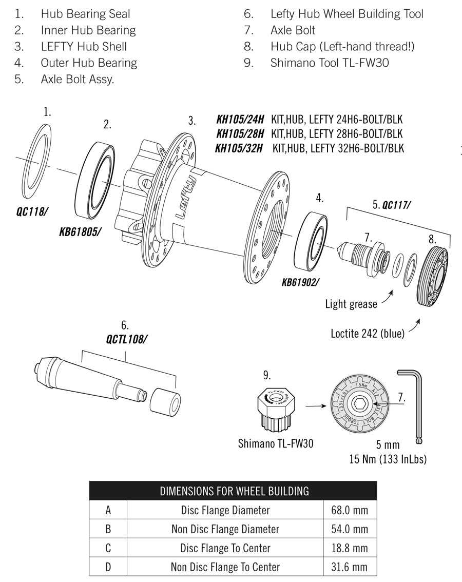 bike hub parts diagram