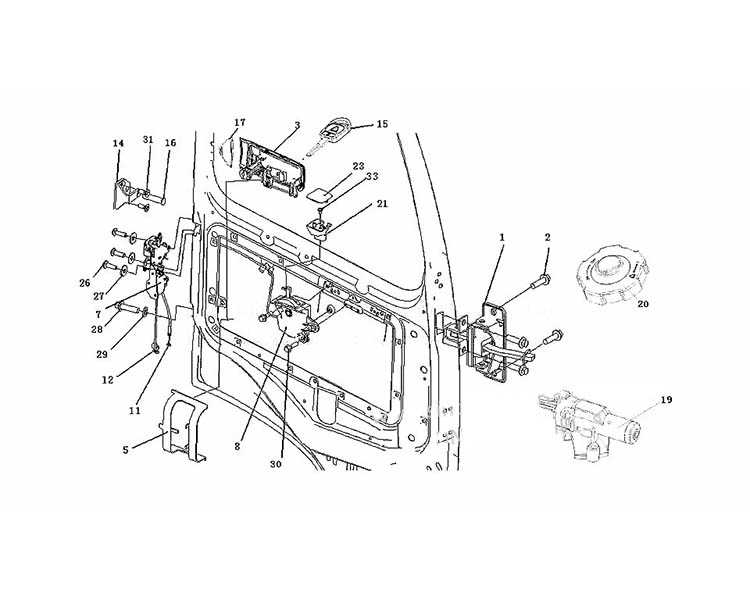 truck door parts diagram