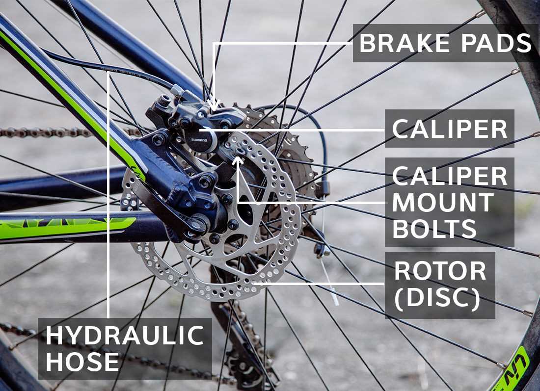 mountain bike disc brake parts diagram