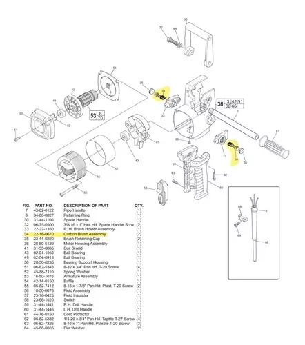 milwaukee 1675 1 parts diagram