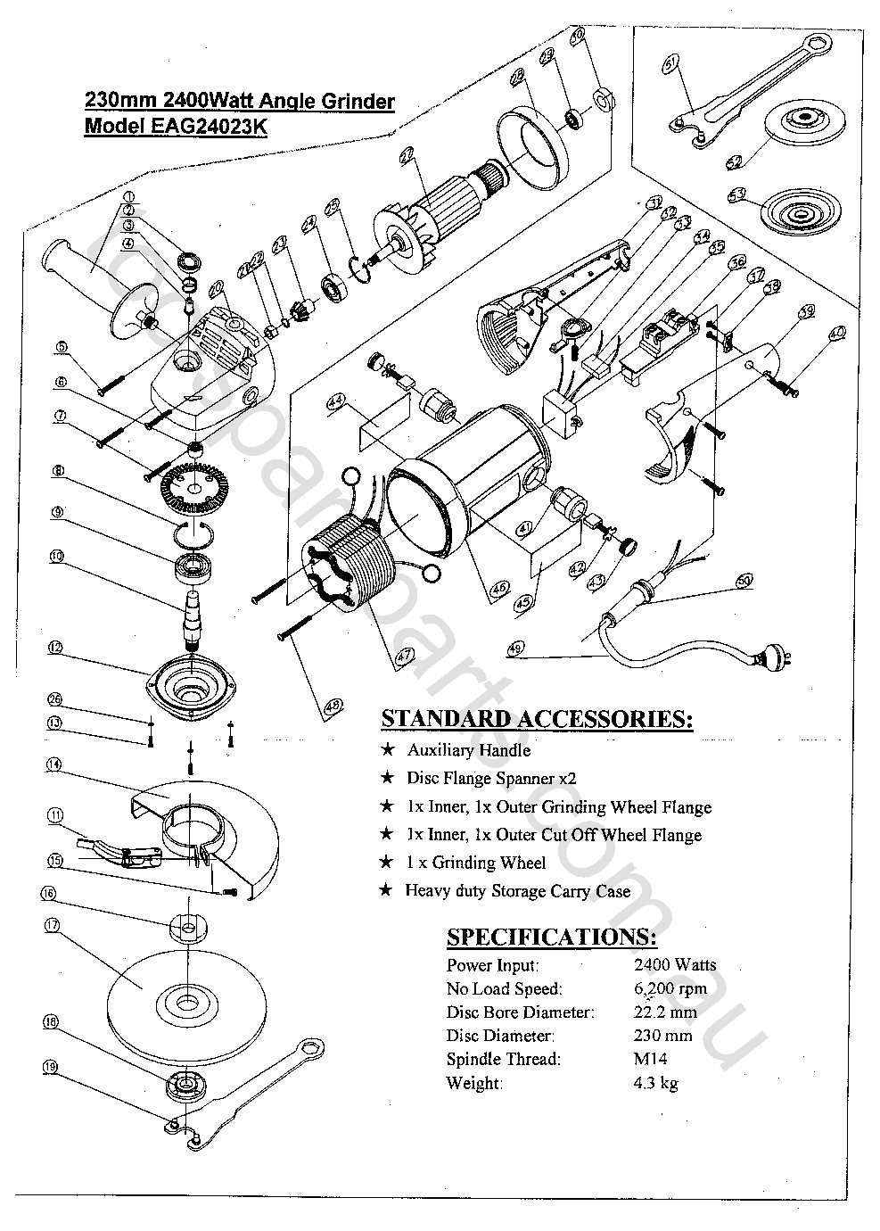 ryobi orbital sander parts diagram