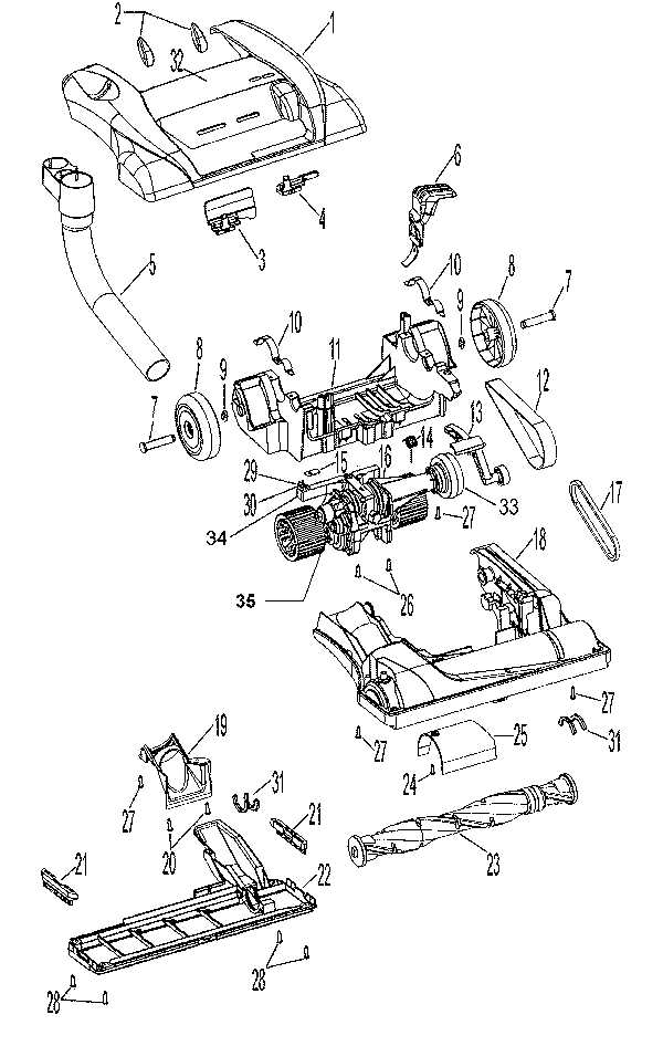 hoover windtunnel 3 parts diagram