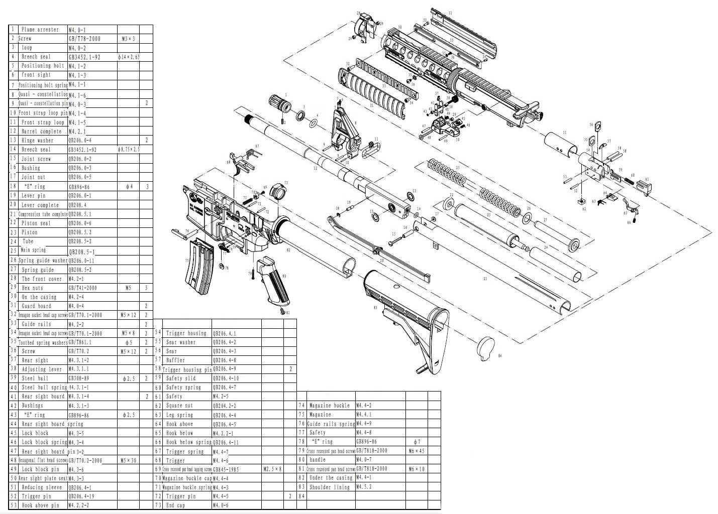 m4 parts diagram