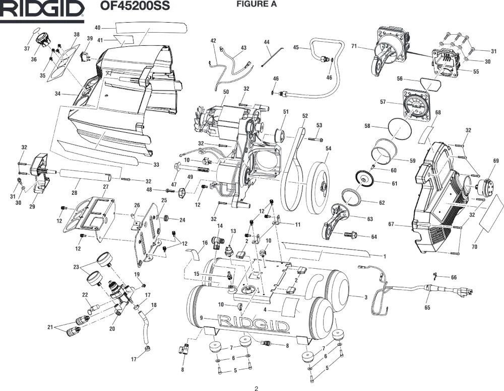 ridgid air compressor parts diagram