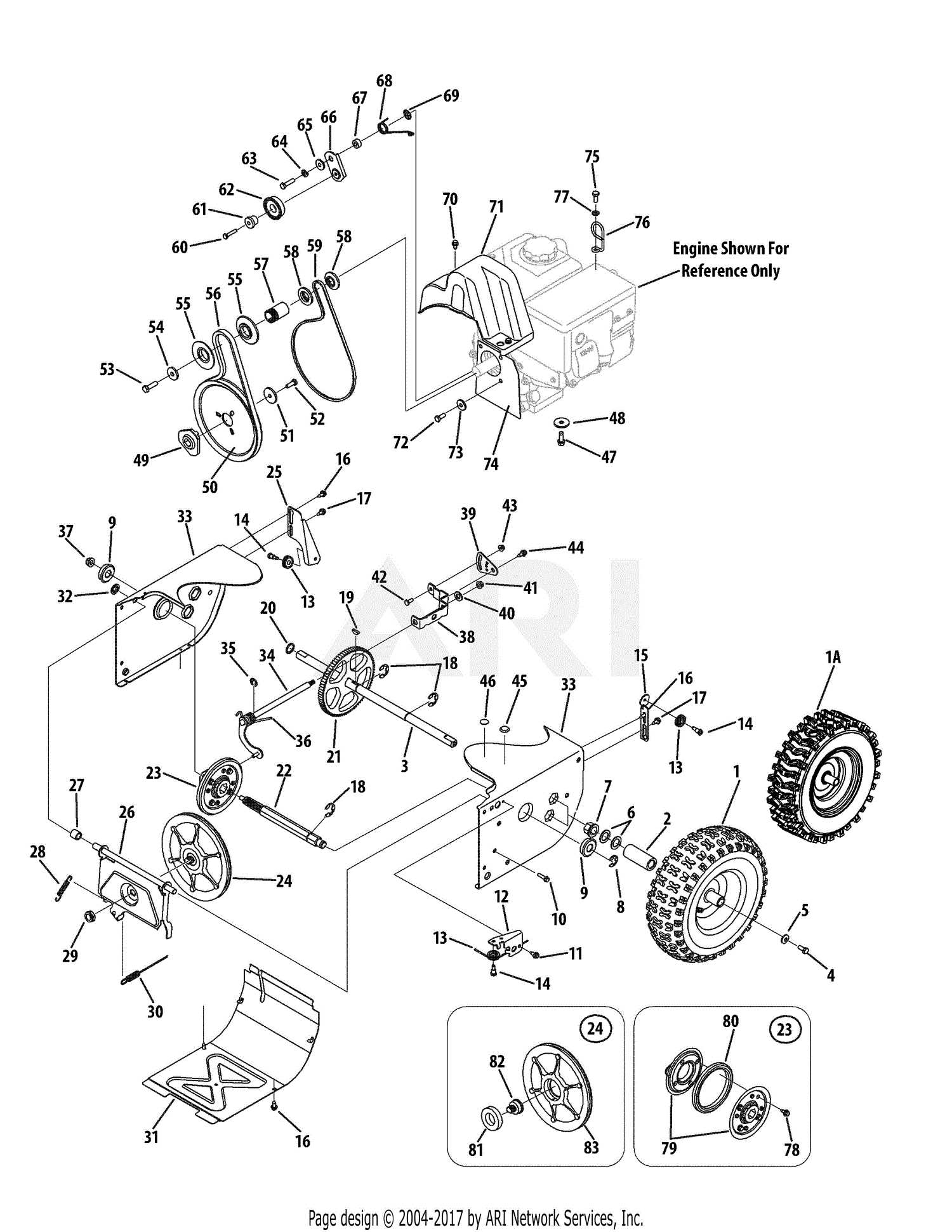 30 inch yardworks snowblower parts diagram