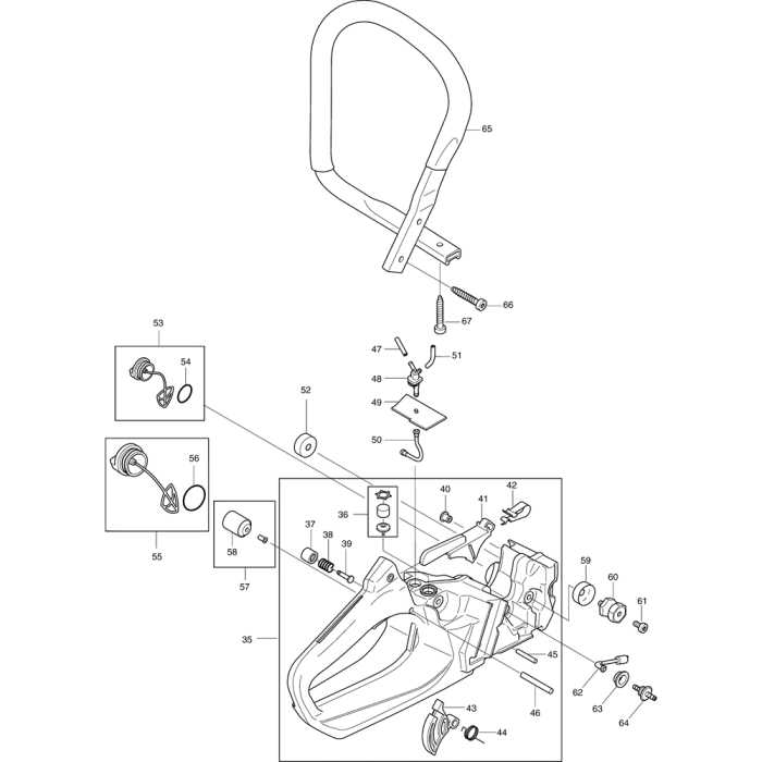 makita chainsaw parts diagram