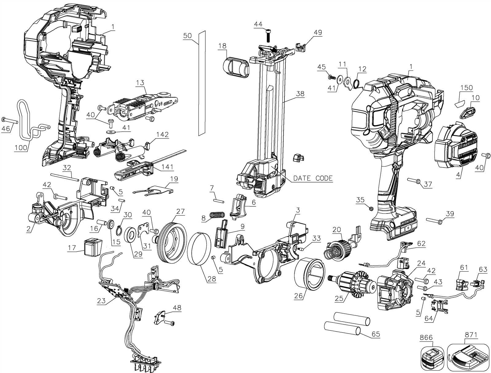 craftsman brad nailer parts diagram