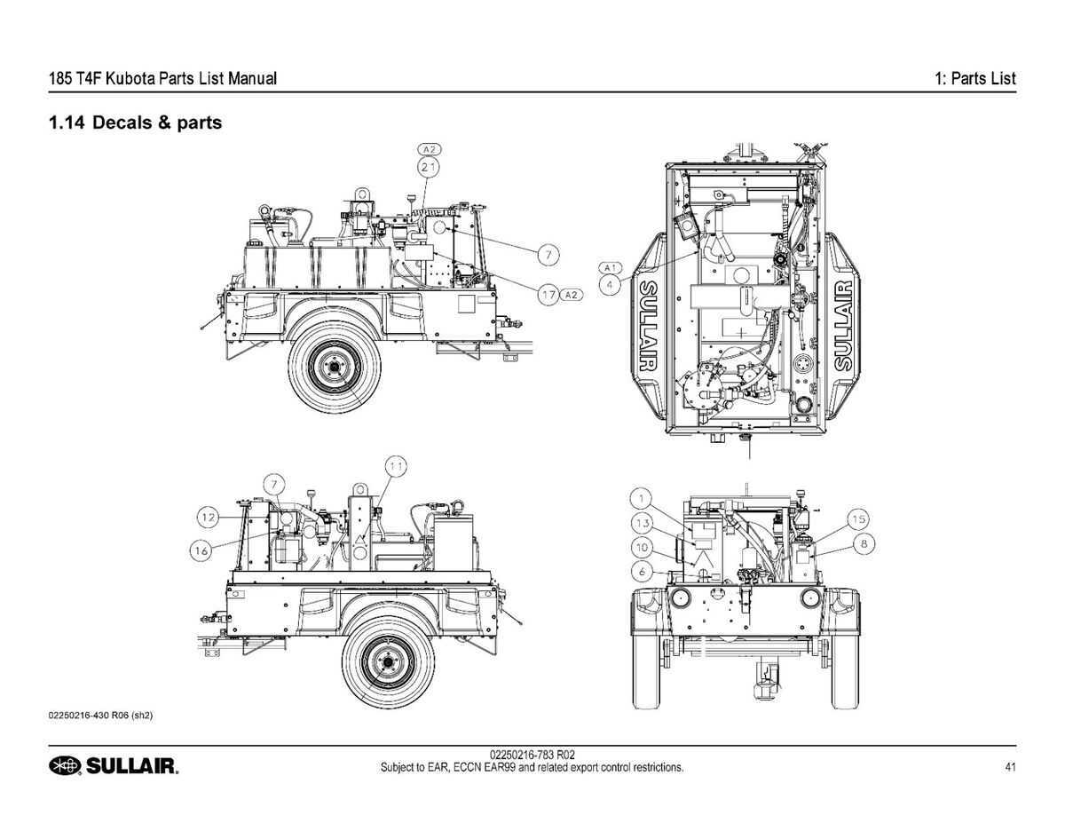 sullair 185 parts diagram