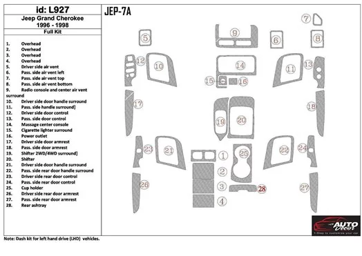 jeep xj parts diagram