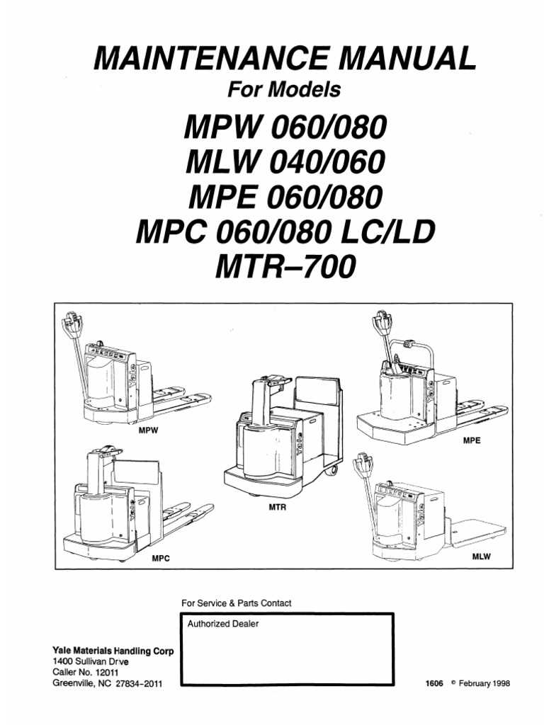 yale electric pallet jack parts diagram