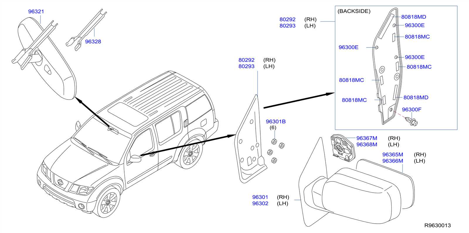 2005 nissan pathfinder parts diagram