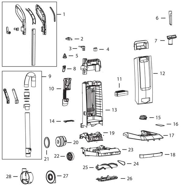 bissell vacuum cleaner parts diagram