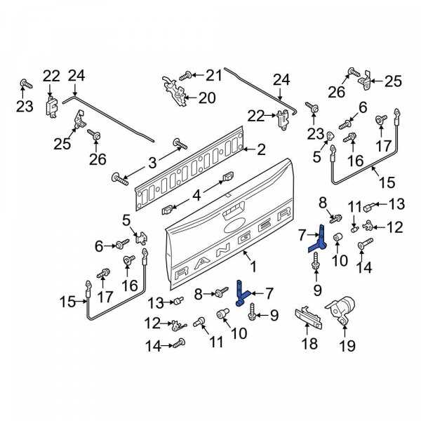 ford f250 tailgate parts diagram