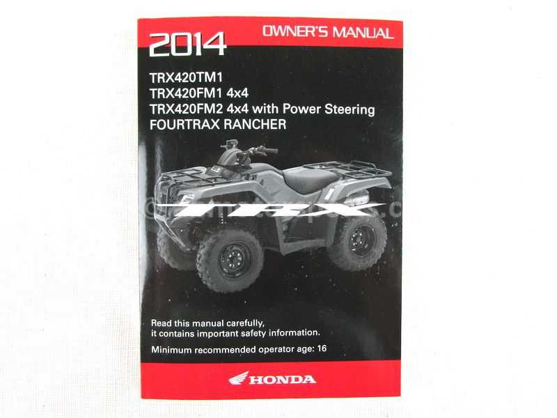 2014 honda rancher 420 parts diagram