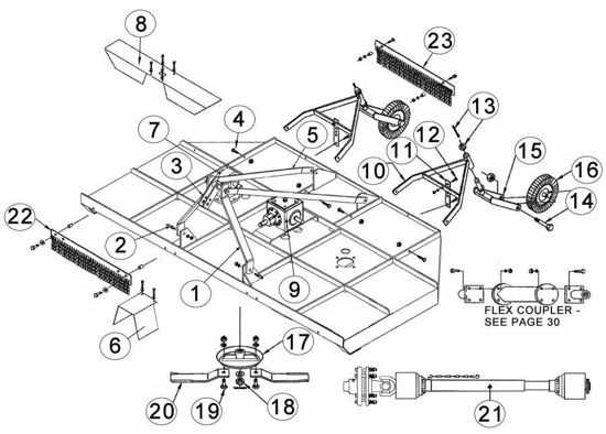 king kutter finish mower parts diagram