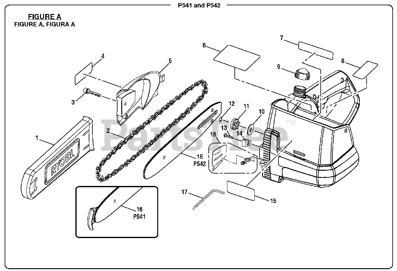 ryobi chainsaw parts diagram