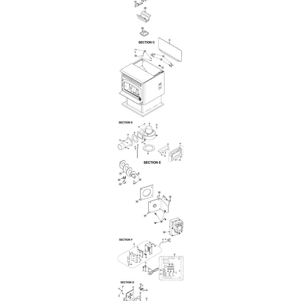 pellet stove parts diagram