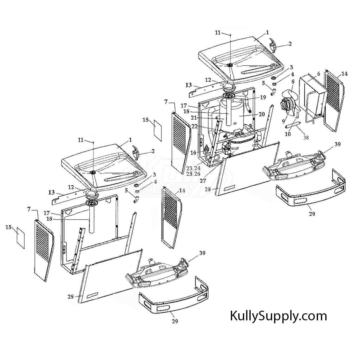 haws drinking fountain parts diagram