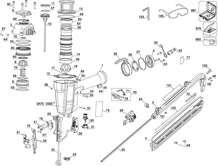 dewalt dcn623 parts diagram