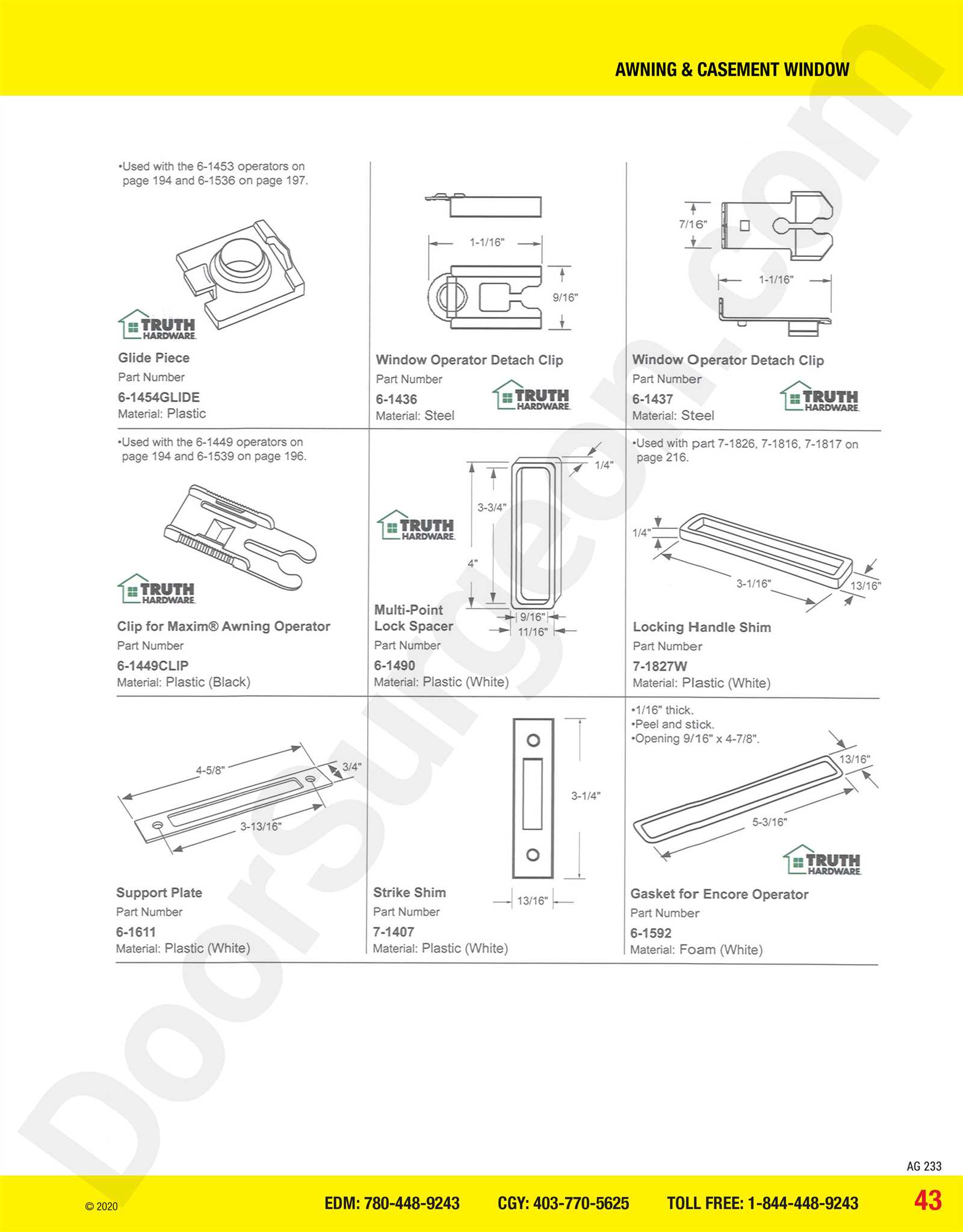 parts of a casement window diagram