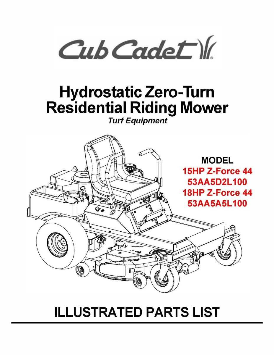 cub cadet rzt parts diagram