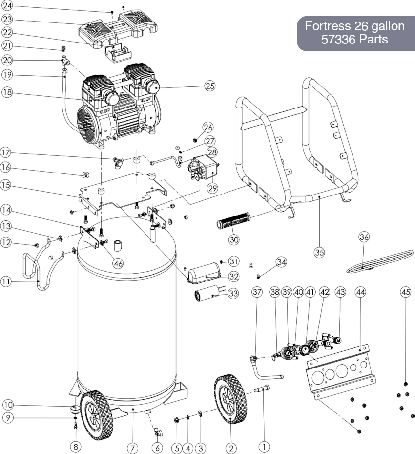 fortress air compressor parts diagram