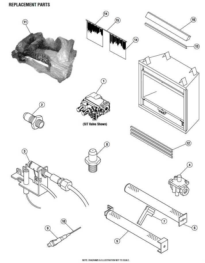 parts of a fireplace diagram