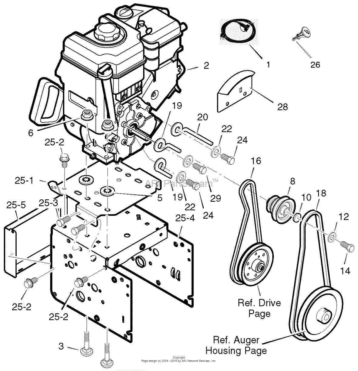 24 inch craftsman snowblower parts diagram