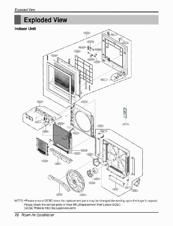 lg air conditioner parts diagram