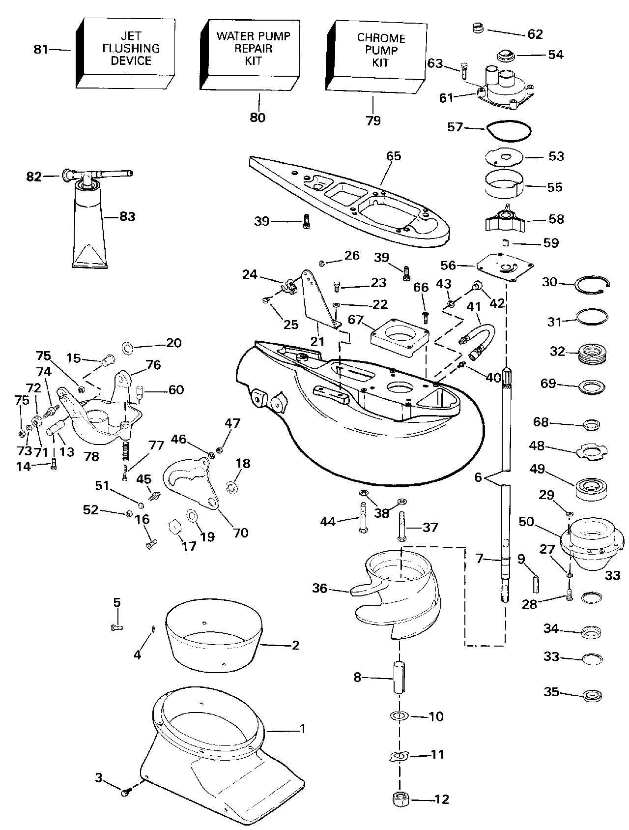 1993 mercury 40 hp outboard parts diagram