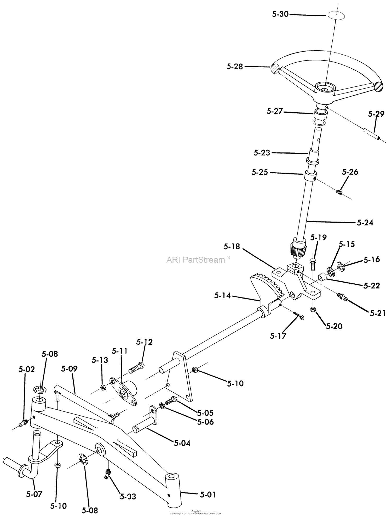 john deere steering parts diagram