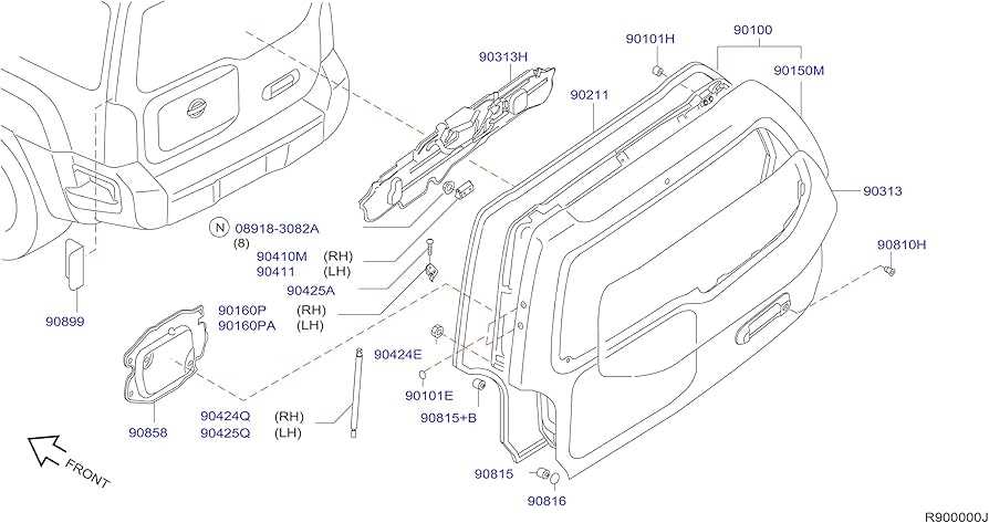 2007 nissan pathfinder parts diagram