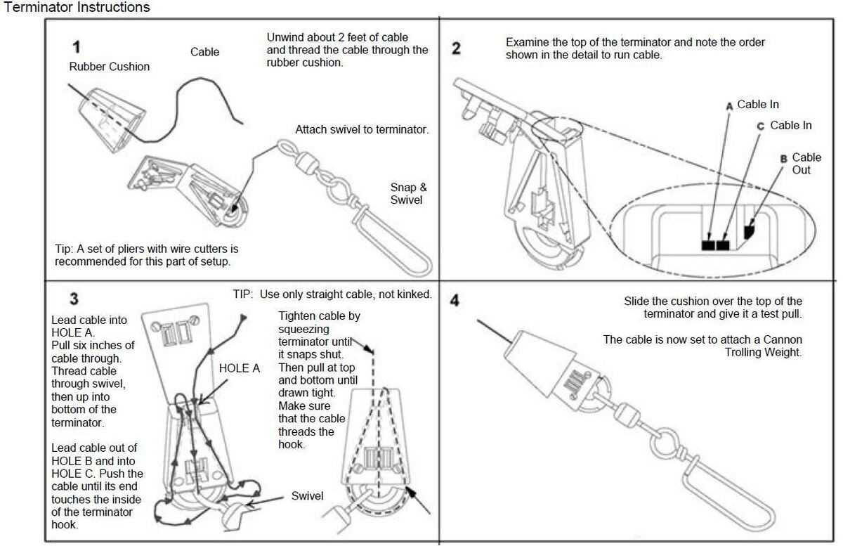 cannon manual downrigger parts diagram