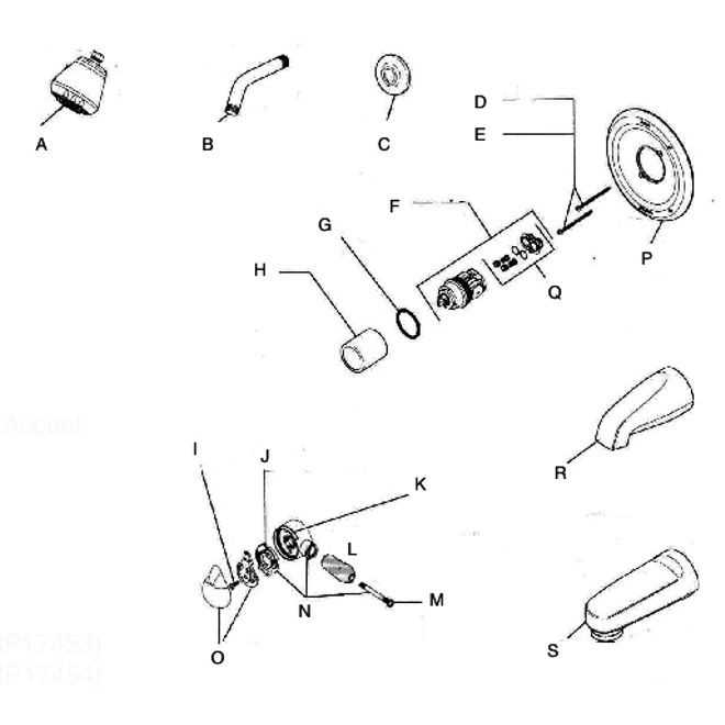 delta shower head parts diagram