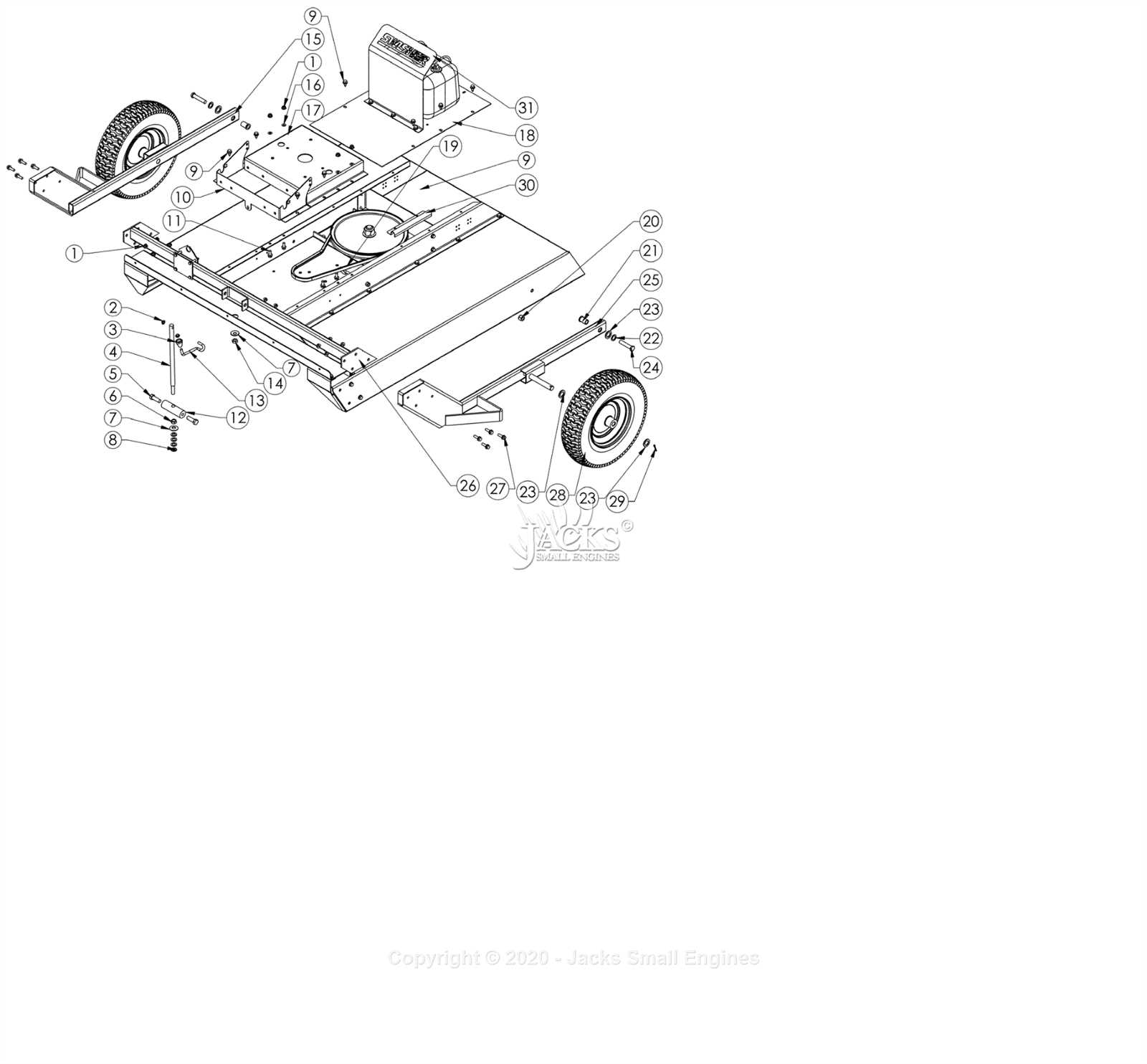 swisher rugged cut 44 parts diagram