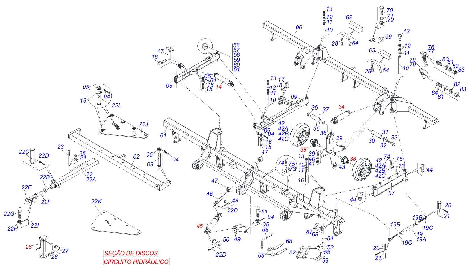 international 444 parts diagram