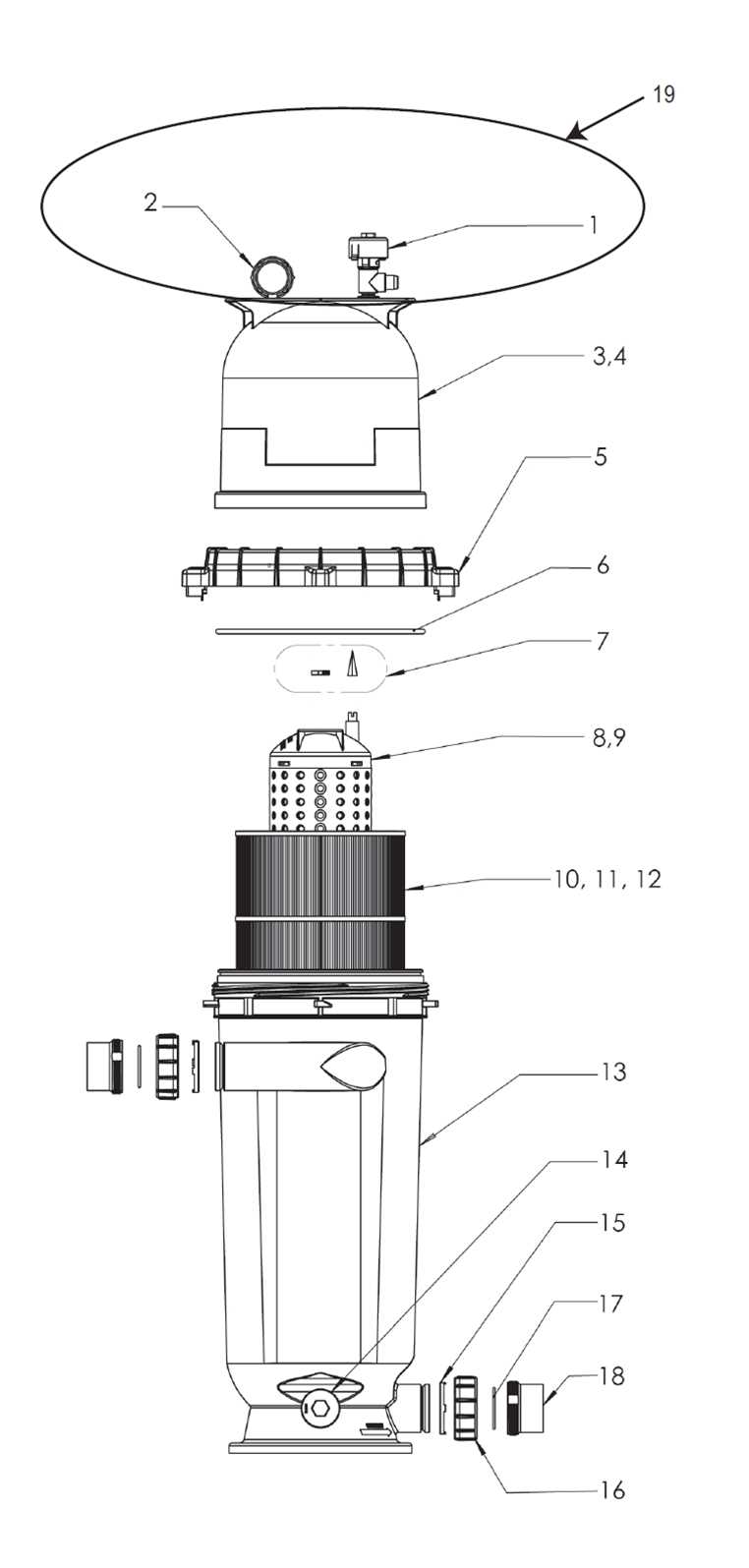 pentair chlorinator parts diagram