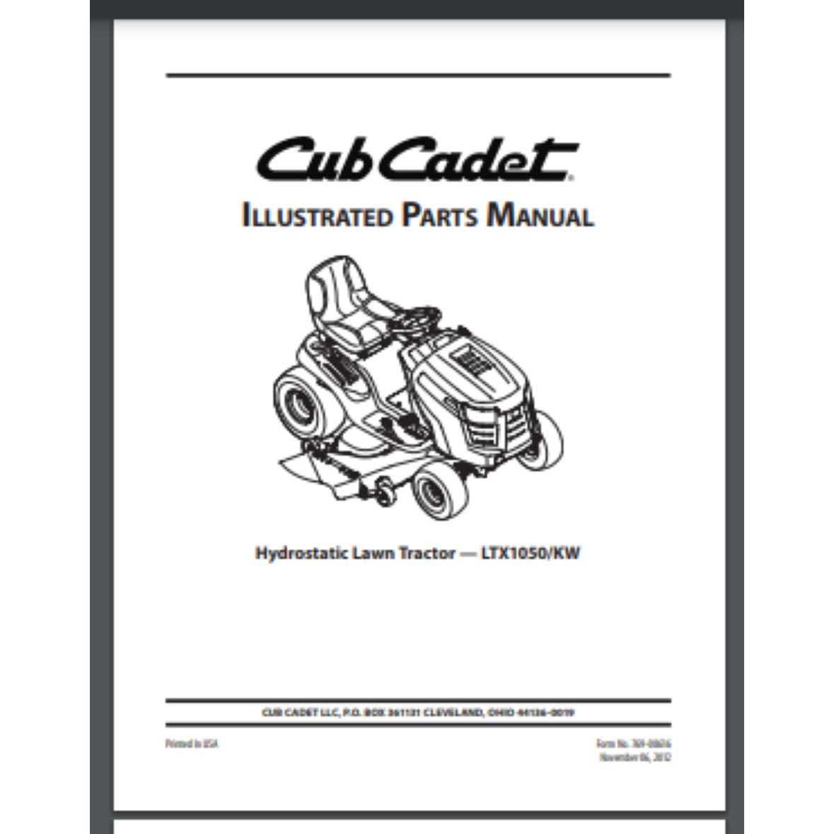 cub cadet zt1 50 parts diagram