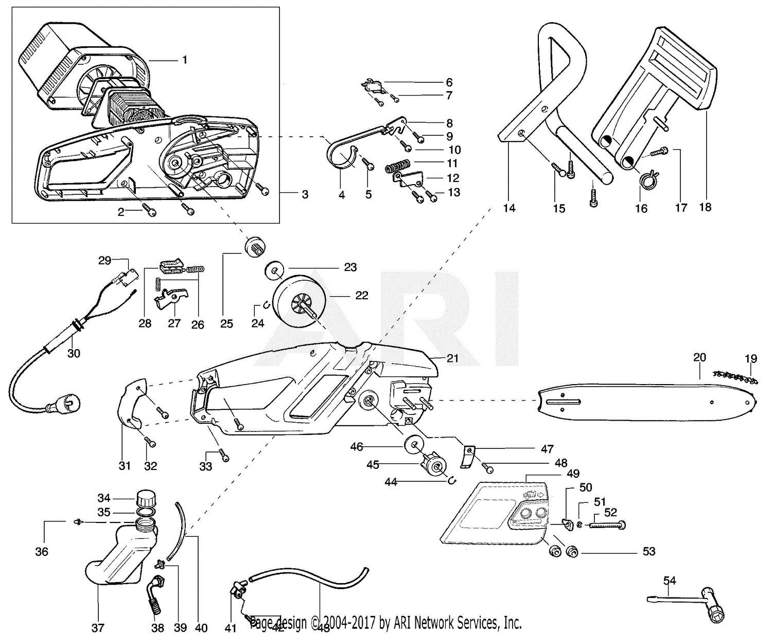 poulan pro 450e parts diagram