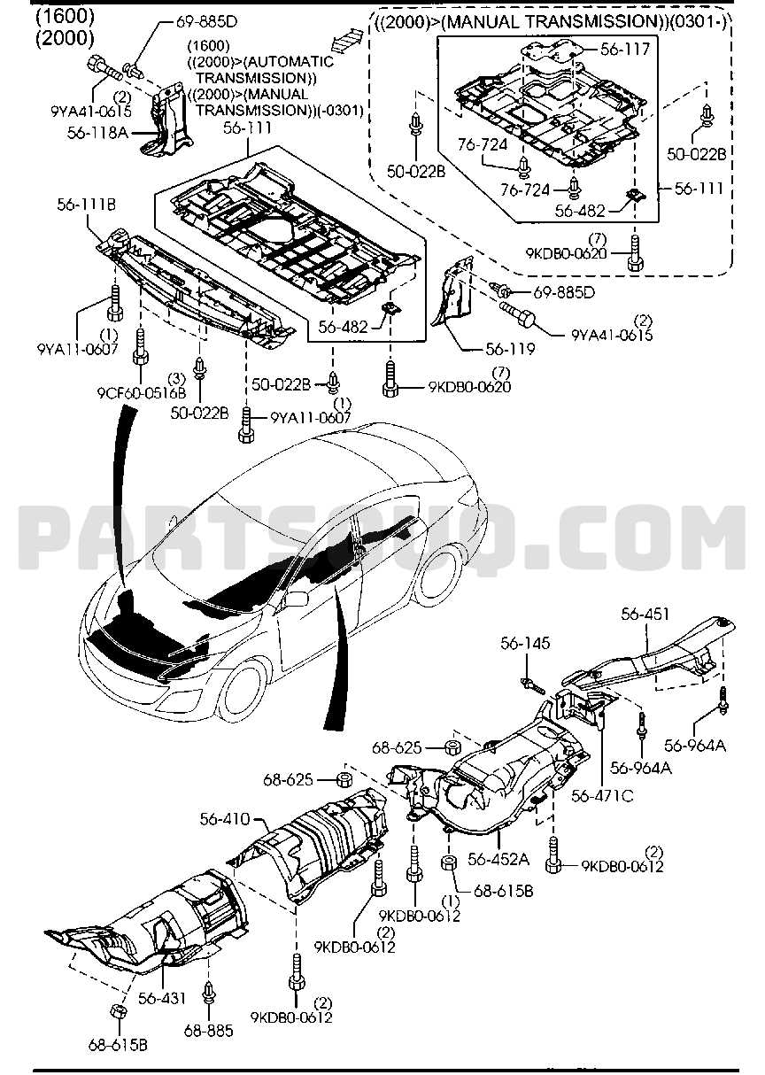 2014 mazda 3 body parts diagram